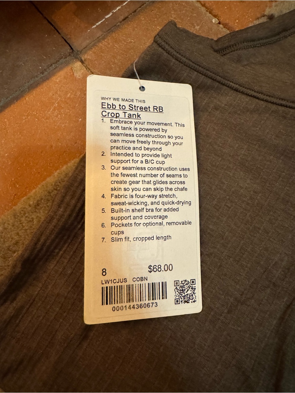 lululemon * NWT 8 * LOT of ebb to street rb crop tank tops - Picture 5 of 7